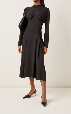 Satin Sable Midi Dress By Prada | Moda Operandi