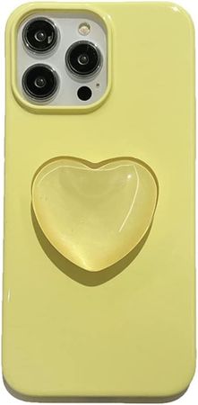 Amazon.com: MUYEFW Case for iPhone 12 Pro Max Case Women Girl with Love Ring Stand Ring Holder Kickstand, Cute Silicone Gel Rubber Protective Phone Case Cover (Yellow) : Cell Phones & Accessories