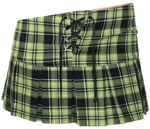 Lime green alt skirt