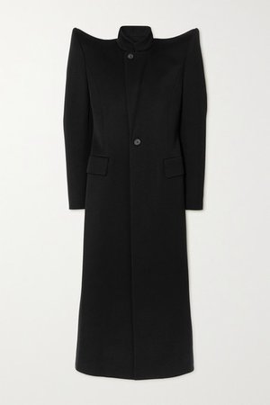 Wool-twill Coat - Black