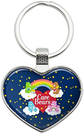 Amazon.com: Care Bears Classic Logo Group Keychain Heart Love Metal Key Chain Ring: Office Products