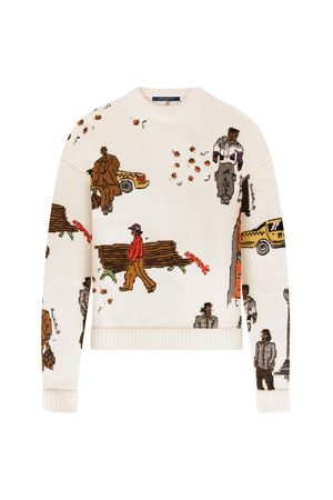 New Walkers Hand Knitted And Embroidered Crewneck - Ready-to-Wear | LOUIS VUITTON