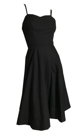 Sheer Black Cotton Dress w/ Portrait Collar and Black Underdress Set c – Dorothea's Closet Vintage