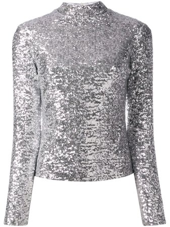 In The Mood For Love Roll Neck Sequin Top | Farfetch.com