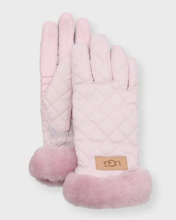 pastel pink gloves