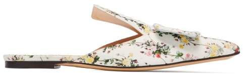 X Charlotte Olympia Floral Print Canvas Loafers - Womens - White Multi