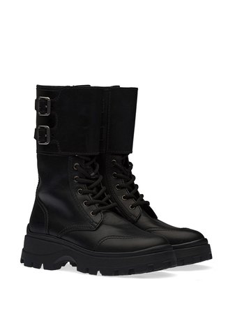 Miu Miu chunky lace-up boots black 5U296DF0303KL9 - Farfetch