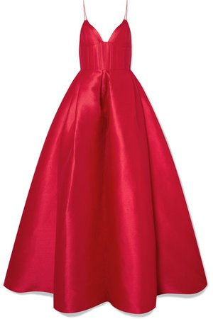 Alex Perry | Alder pleated duchesse silk-satin gown | NET-A-PORTER.COM