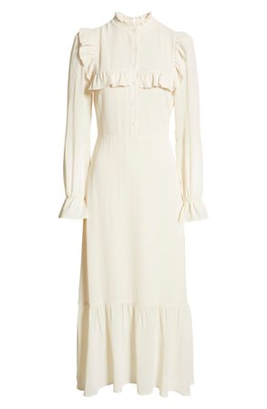 Reformation Hallie Long Sleeve Ruffle Dress | Nordstrom