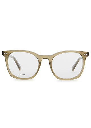 CELINE Eyewear Green oval-frame optical glasses - Harvey Nichols