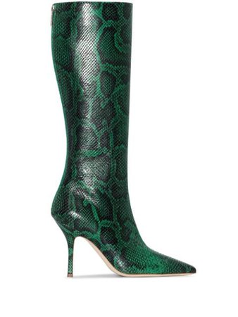 Paris Texas Mama 95mm python-print knee-high Boots - Farfetch