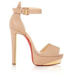 Christian Louboutin Women's Tuctopen Platform Sandals (3,585 PEN) ❤ liked on Polyvore f… (With images) | Trendy womens shoes, Christian louboutin wedding shoes, Trendy high heels