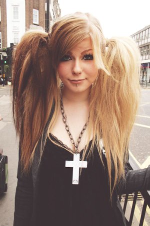 scene girl high pigtail hairstyles - Google Search