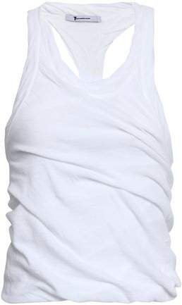 Ruched Cotton-jersey Tank