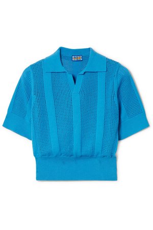 LHD | Le Phare open-knit cotton polo shirt | NET-A-PORTER.COM