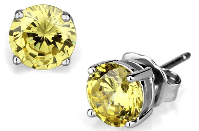 yellow stud earrings accessories
