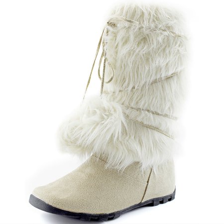 Women's Warm Tall Boots with Fur|Cute Winter Boots|DailyShoes