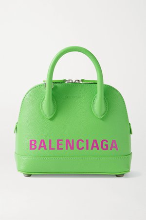 Green Ville XXS printed textured-leather tote | Balenciaga | NET-A-PORTER