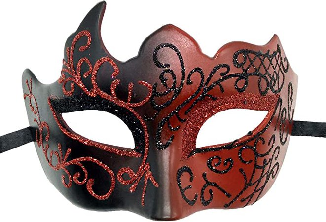 Masquerade Mask Black/Red