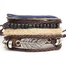men’s stacked leather bracelet - Google Search