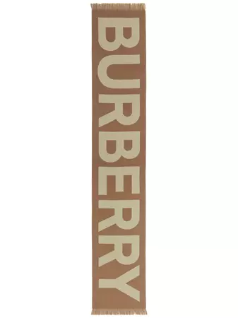 Burberry Logo Wool Jacquard Scarf - Farfetch