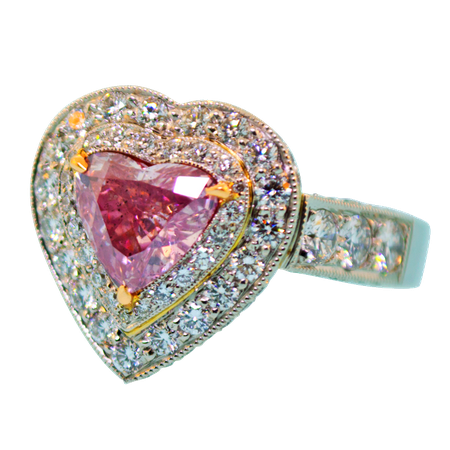 crystal heart ring