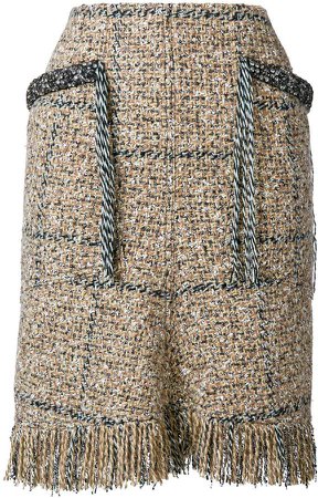 short tweed skirt