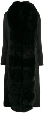 long fur-stole coat