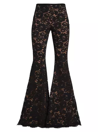 Shop Michael Kors Collection Joplin Floral Lace Bell-Bottom Pants | Saks Fifth Avenue