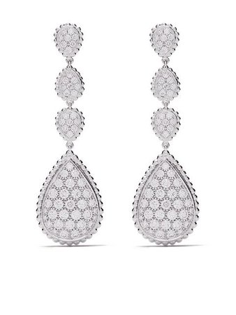 Boucheron 18kt white gold Serpent Bohème diamond pendant earrings $43,400 - Buy Online - Mobile Friendly, Fast Delivery, Price