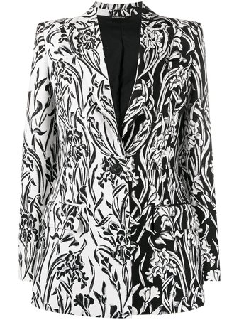 Givenchy, floral-pattern single-breasted blazer