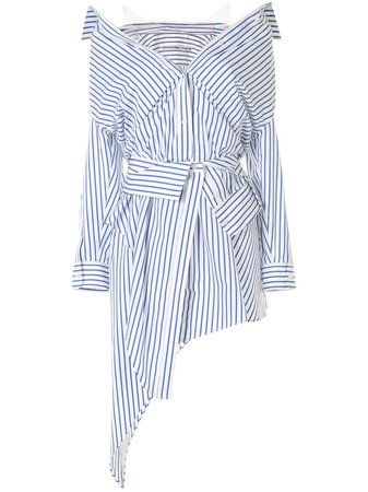 Alexander Wang Asymmetric layered-effect Shirt Dress - Farfetch