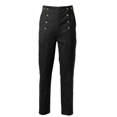 black high waisted victorian vintage pants