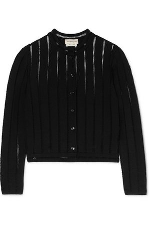 ALEXANDER MCQUEEN Cropped knitted cardigan