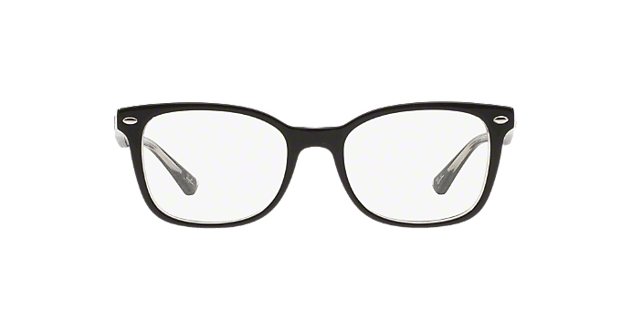 RX5285: Shop Ray-Ban Black Square Eyeglasses at LensCrafters