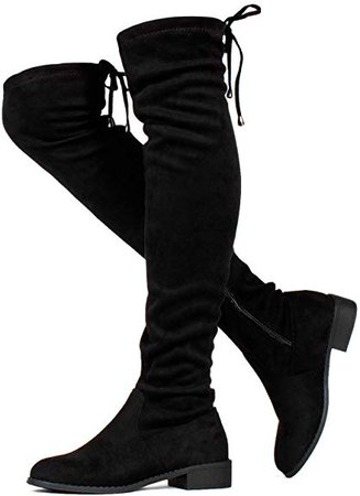 Amazon.com | RF ROOM OF FASHION Women's Stretchy Over The Knee Riding Boots | Over-the-Knee
