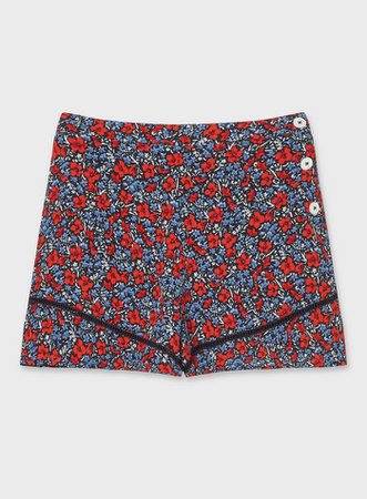 Multi Colour Floral Print Button Flippy Shorts | Miss Selfridge