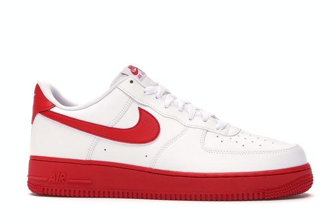 red white Air Force ones