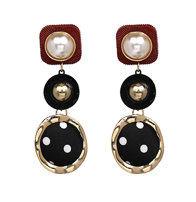 Zara pearl polka dot earrings