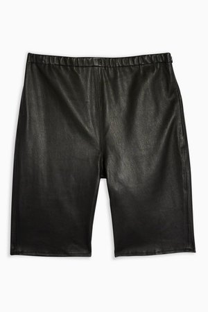 **Leather Capri Shorts By Boutique | Topshop black