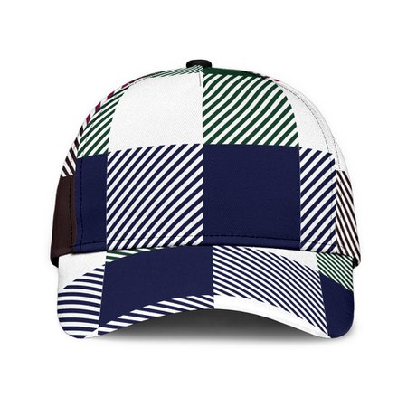 Blue Bown and Green Plaid Style Classic Cap – Tropocart