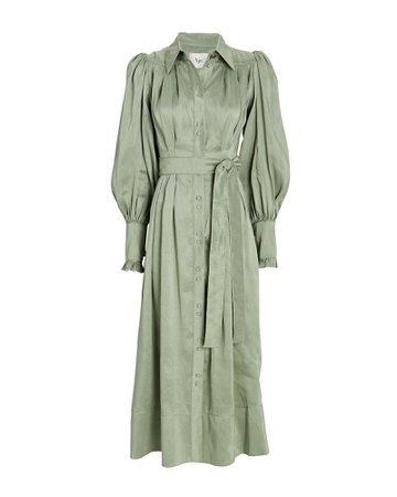 Aje Idealist Linen-Silk Midi Dress | INTERMIX®