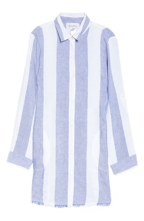 Tommy Bahama Rugby Beach Stripe Cover-Up Tunic Shirt | Nordstrom