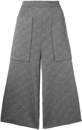 monogram knit trousers