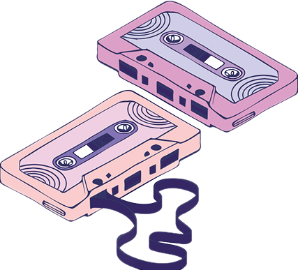 cassette tapes drawing