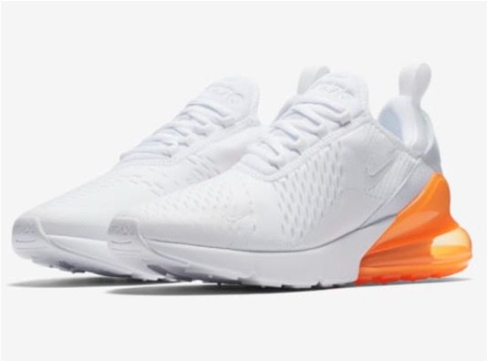 Nike Orange and a White Sneakers