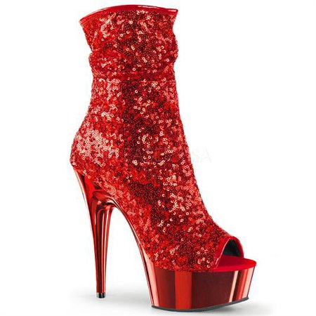 Red Sequin Boot