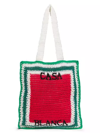 Shop Casablanca Tennis Crochet Logo Tote Bag | Saks Fifth Avenue