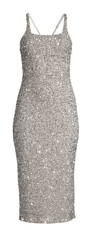 silver sequin dress