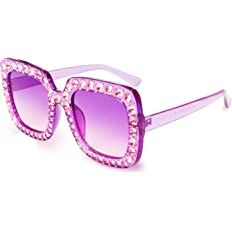 Amazon.com: Xpectrum Extra Large Squared Elton Crystal Sunglasses Bling Rhinestone Concert Glasses (Purple Square, 70) : Clothing, Shoes & Jewelry